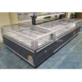 Four side horizontal glass freezer display Island Freezer